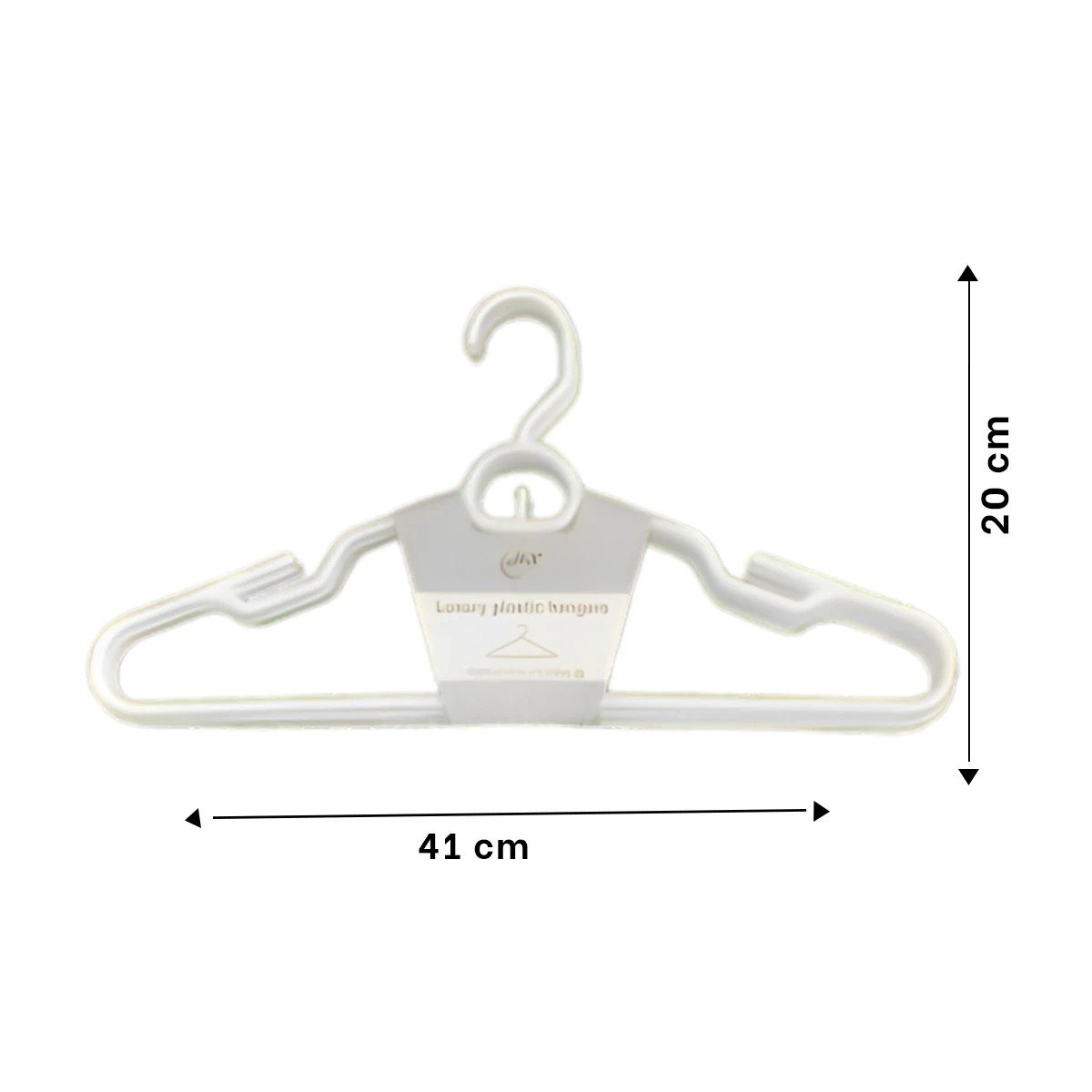 PACK6 SOPORTE PARA ROPA BLANCO PLASTICO CON CIRCULO DECORATIVO DE 4 PIEZAS Y+REGALO STICKER - 4