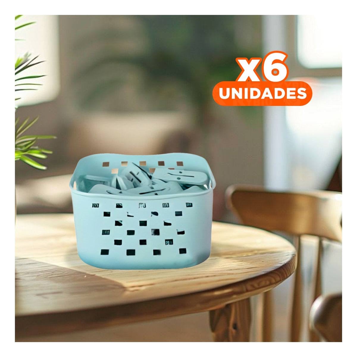 PACK6 ORGANIZADOR CUADRADO CON GANCHOS PARA ROPA VERDE CLARO PARA SECADO DE ROPA Y+PAPEL REGALO - 1