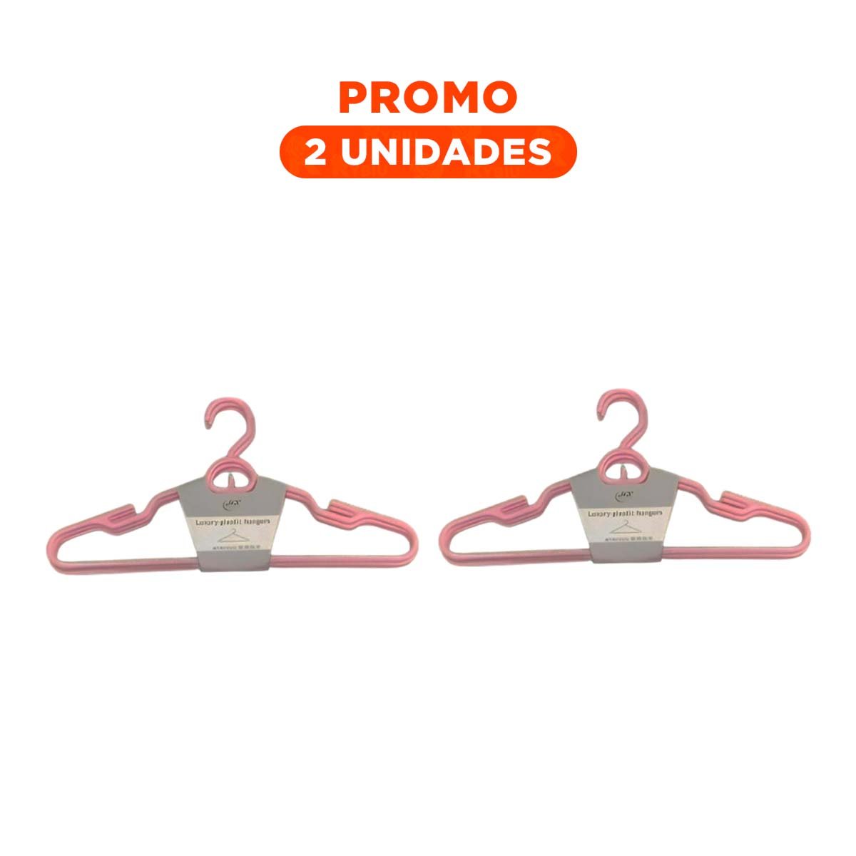 PACK2 PERCHA REDONDA DE PLASTICO ROSADO CIRCULO EN MEDIO DE 4 PIEZAS CASA Y+REGALO STICKER - 1