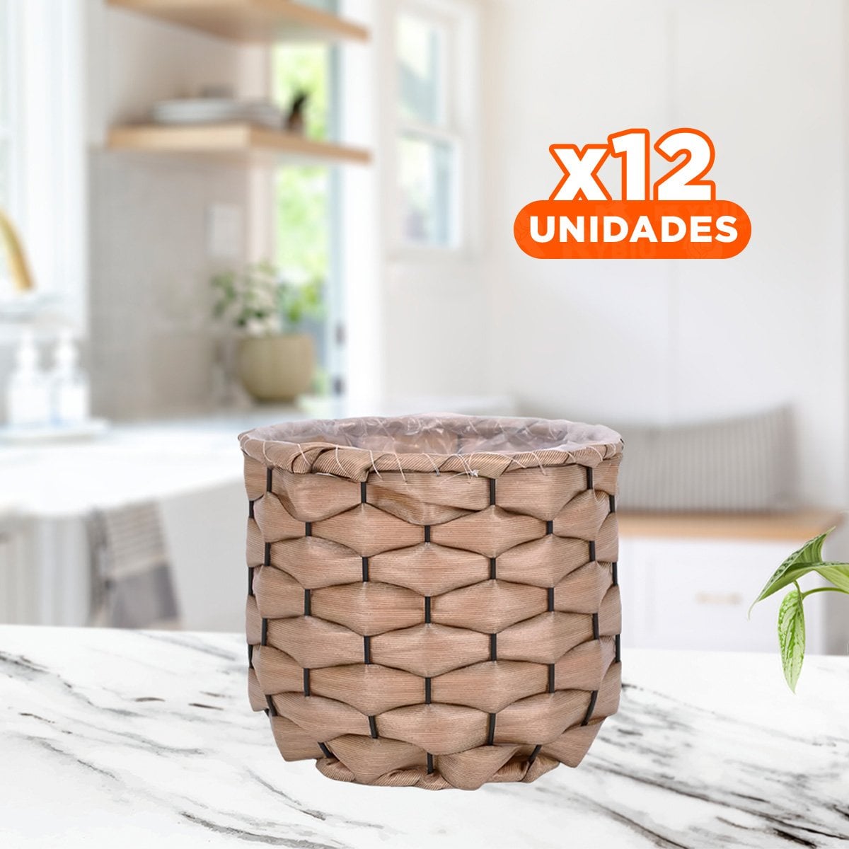 PACK12 PIEZA DECORATIVA ENTRELAZADA CON FORRO INTERIOR PARA HOGAR Y+REGALO STICKER - 1