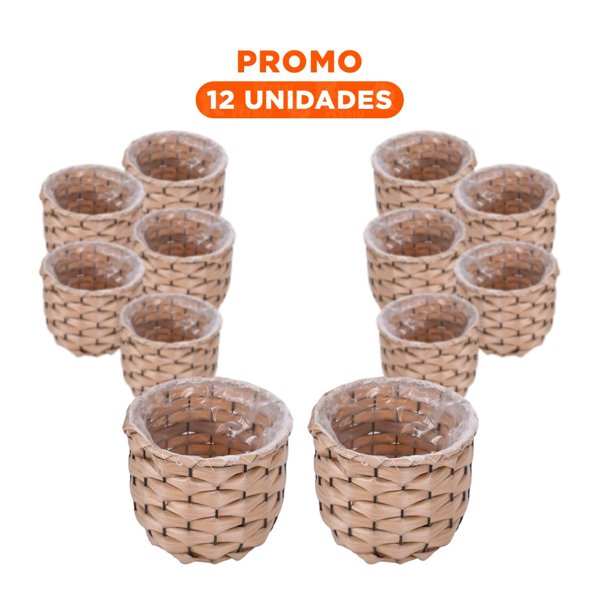 PACK12 COMPLEMENTO DECORATIVO ENTRELAZADO CON FORRO INTERIOR PARA HOGAR Y ALMACENAJE - 1