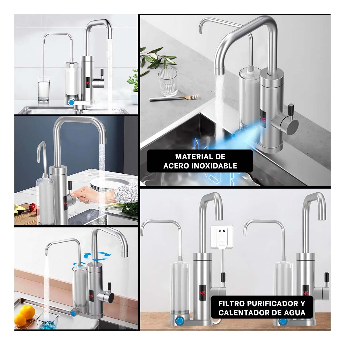 FILTRO DOBLE DE AGUA CON SISTEMA CALENTADOR PARA USO DIARIO EN CASA Y+PAPEL REGALO - 3