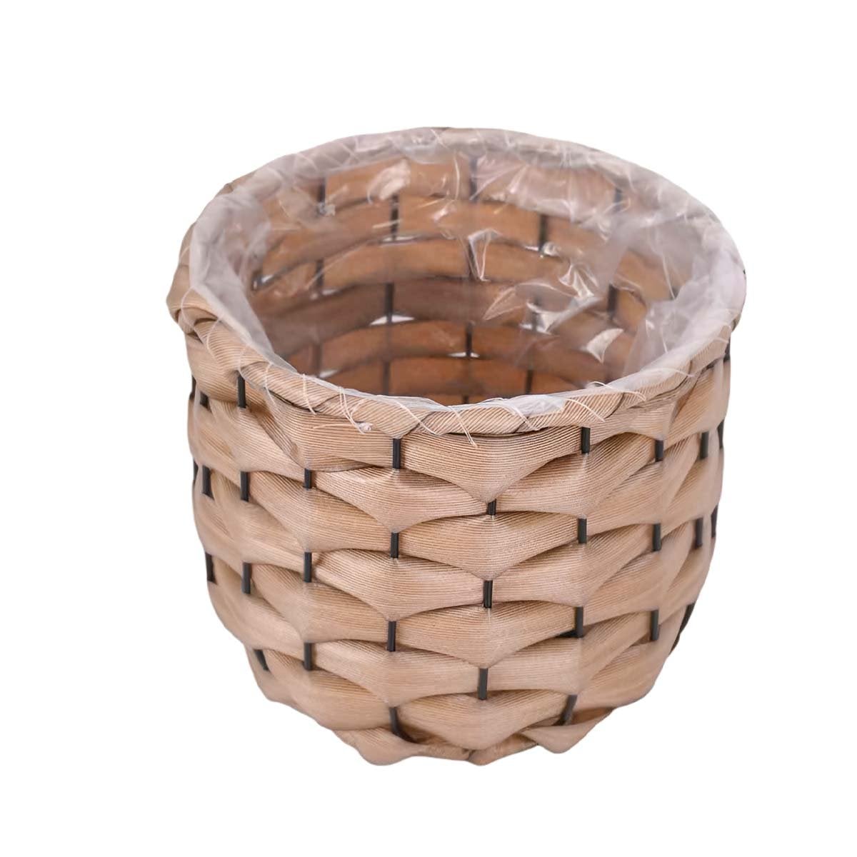 CESTA TEJIDA DECORATIVA PARA CASA CON FORRO INTERIOR Y USO DIARIO Y+REGALO STICKER - 1