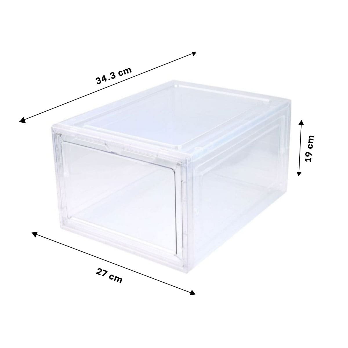 PACK12 CAJA TRANSPARENTE APILABLE PARA ZAPATOS CON IMAN - 4