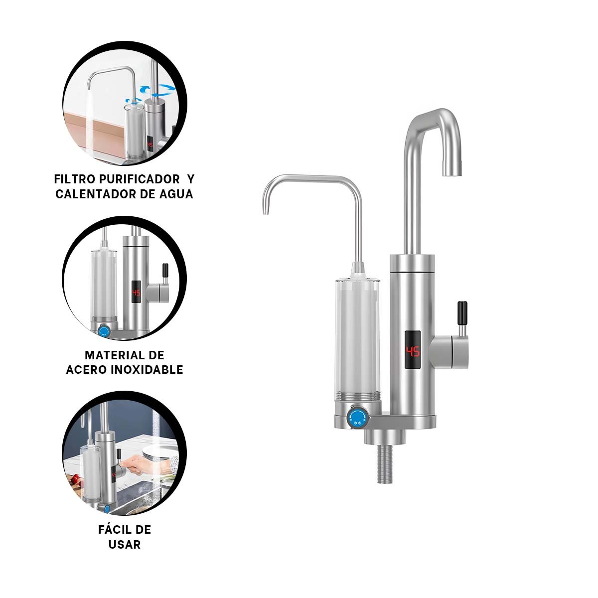 SISTEMA DOBLE DE AGUA CON PURIFICACION Y CALENTADO PARA COCINA Y+POST IT - 5