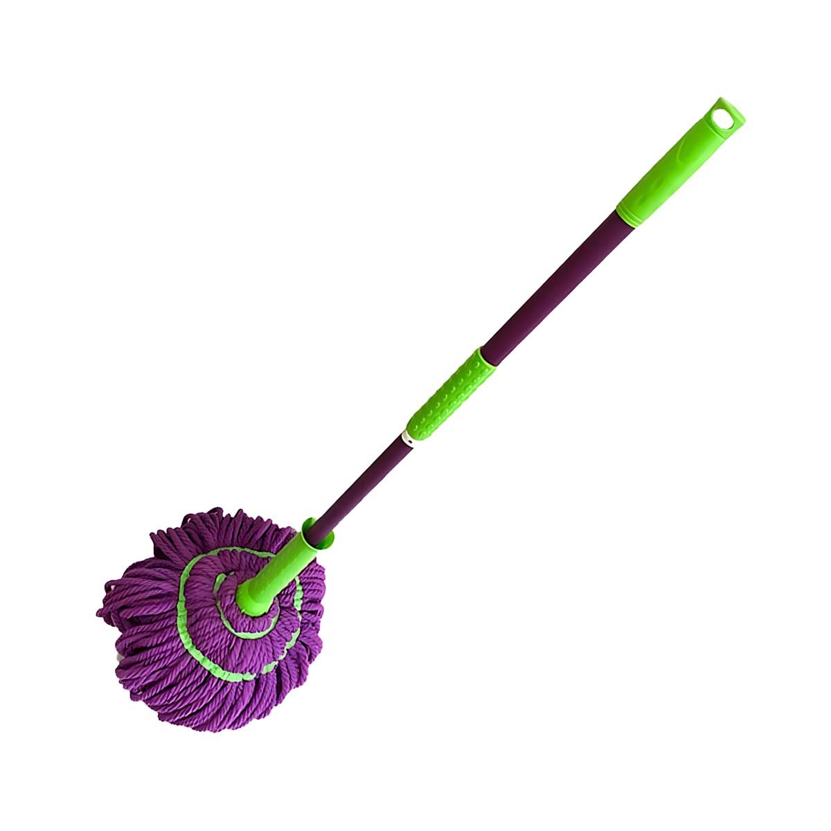 ESCURRIDOR GIRATORIO CON SISTEMA AUTOEXPRIMIDOR PARA LIMPIEZA CON MANGO VERDE Y+LIGAS REGALO - 5