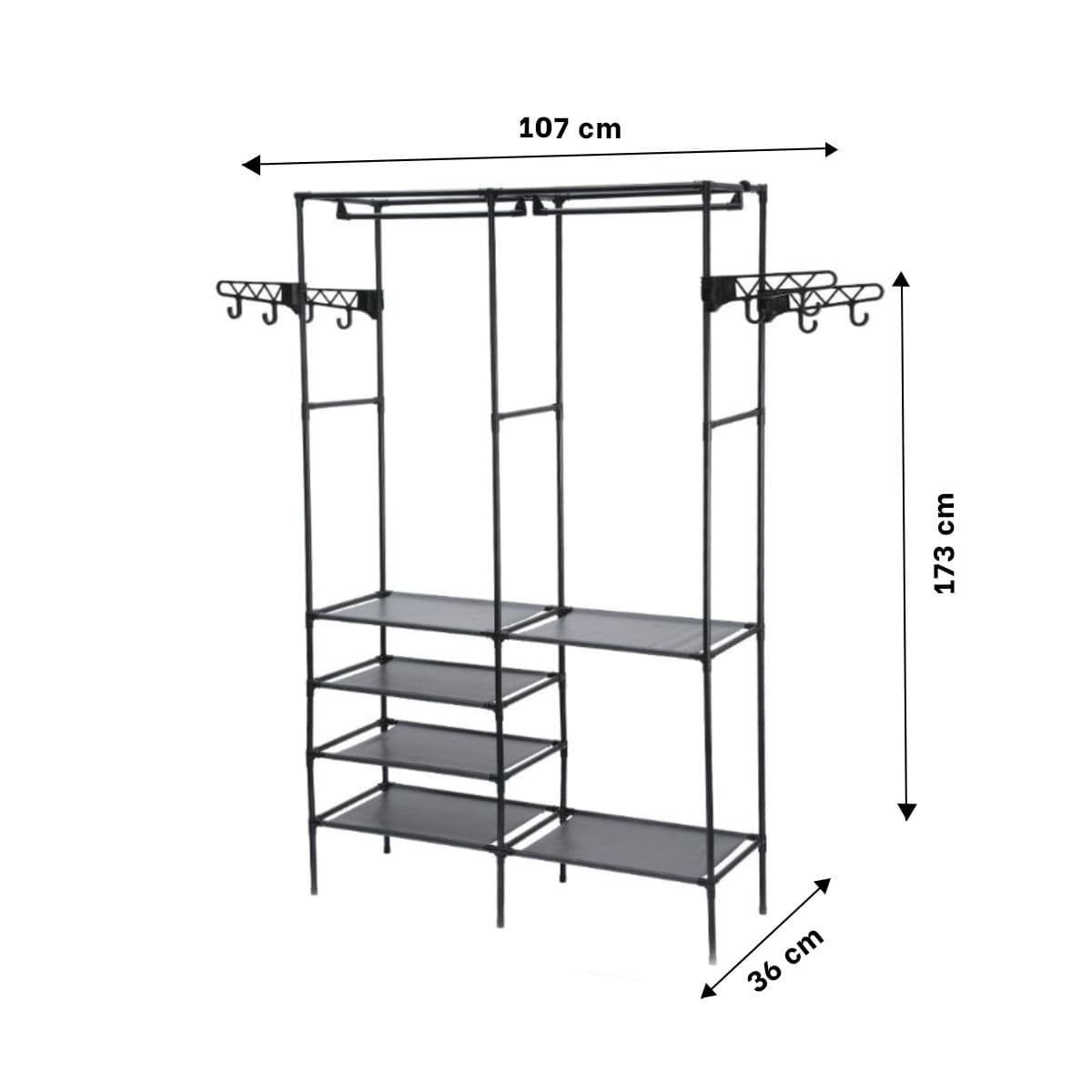 CLOSET PERCHERO DE 2 COLUMNAS PARA CASA CON ESPACIO ORDENADO Y USO PRACTICO Y+PAPEL REGALO - 4
