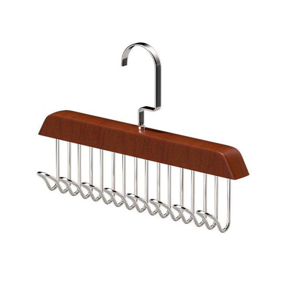 PACK2 GANCHO DE MADERA CON OCHO GANCHOS PARA ORDEN PRACTICO DEL HOGAR Y+REGALO STICKER - 2