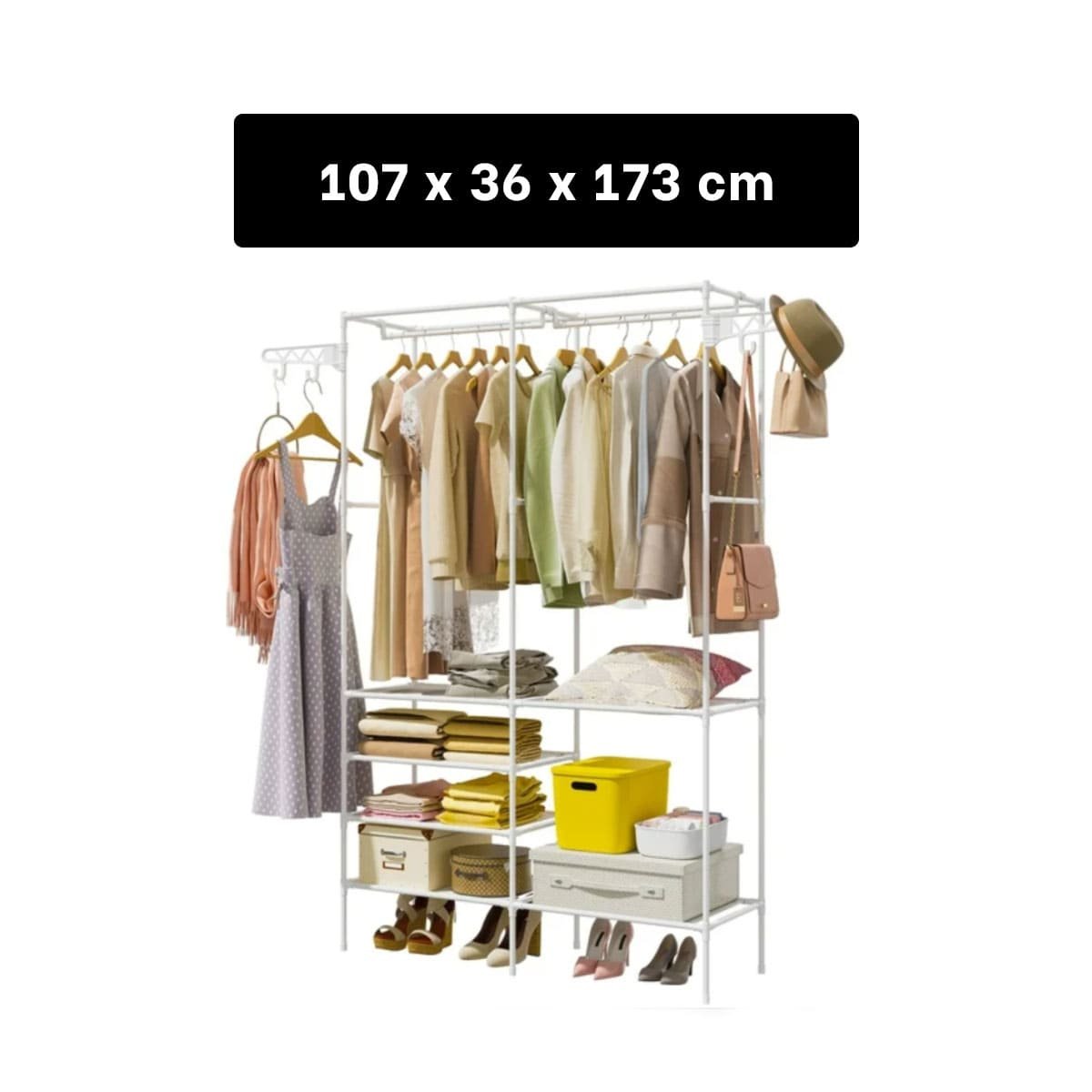 PACK6 ORGANIZADOR DOMESTICO DE DOS COLUMNAS PARA PRENDAS DE USO DIARIO Y+REGALO STICKER - 4