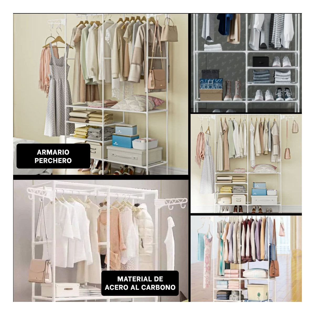ORGANIZADOR CON DOS COLUMNAS PARA PRENDAS DE VESTIR Y ACCESORIOS EN CASA Y+LIGAS REGALO - 1