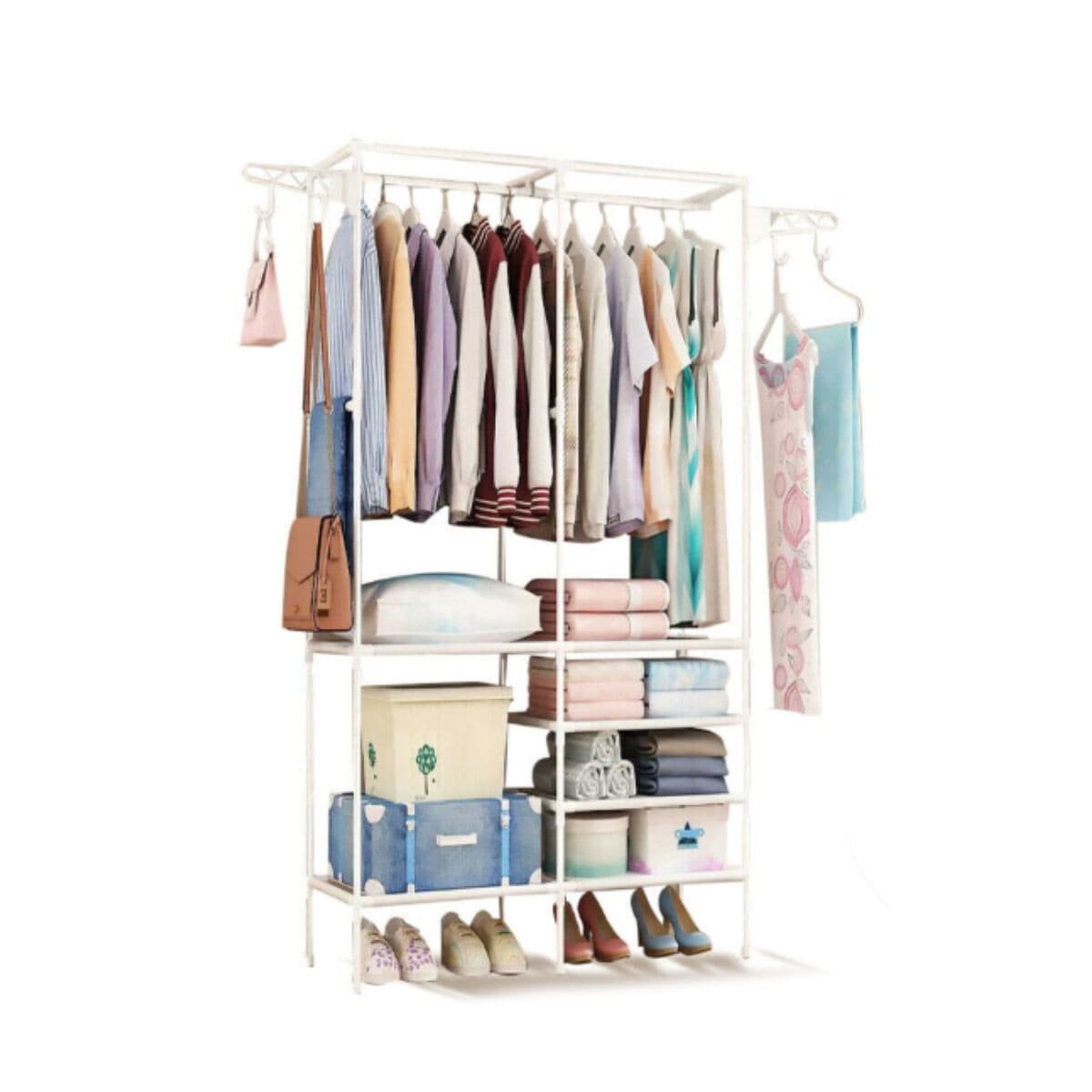 ORGANIZADOR CON DOS COLUMNAS PARA PRENDAS DE VESTIR Y ACCESORIOS EN CASA Y+LIGAS REGALO - 5