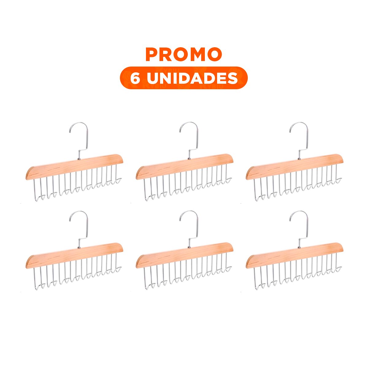 PACK6 PORTAOBJETOS DE USO DOMESTICO CON OCHO GANCHOS PARA CASA Y+REGALO STICKER - 1