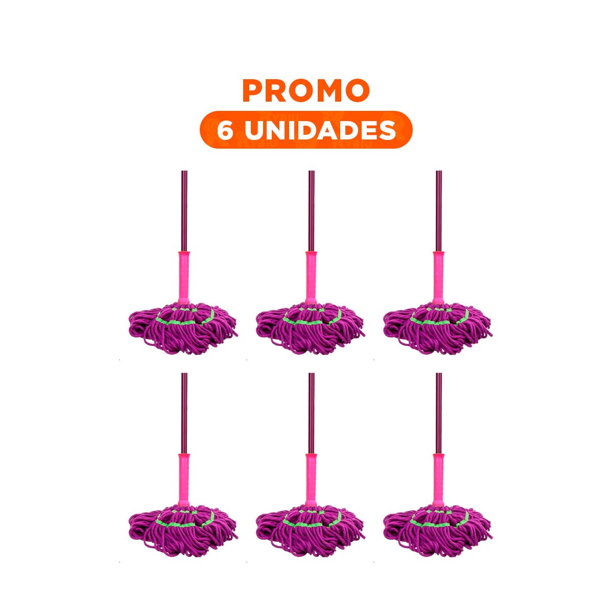 PACK6 ESCURRIDOR GIRATORIO CON AUTOEXPRIMIDOR PARA RUTINAS DOMESTICAS Y+REGALO STICKER - 1