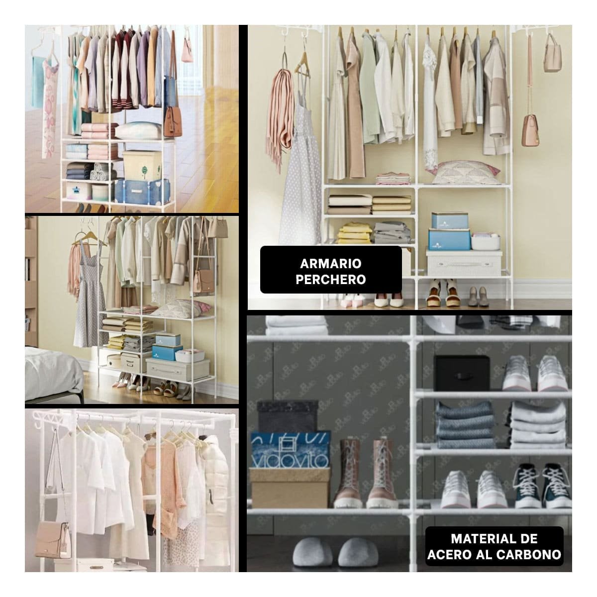 MUEBLE CON DOS COLUMNAS PARA COLGAR ROPA Y ACCESORIOS DE FORMA ORDENADA EN CASA Y+POST IT - 2