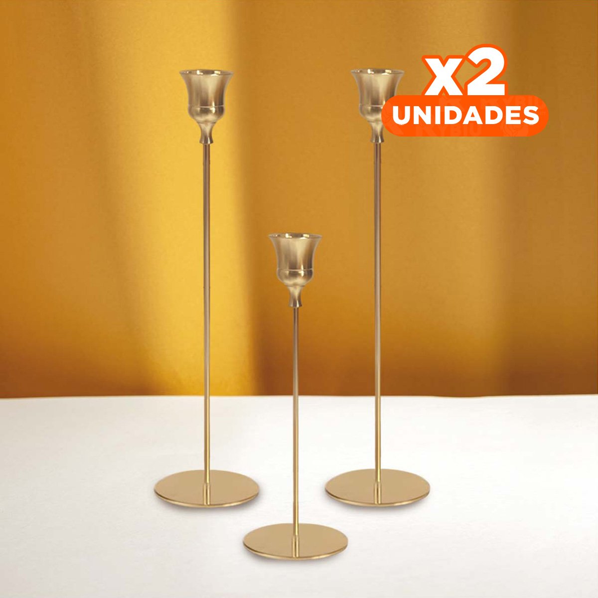 PACK2 BASE METALICA PARA VELAS QUE APORTA ORDEN Y ESTETICA EN EL HOGAR - 1