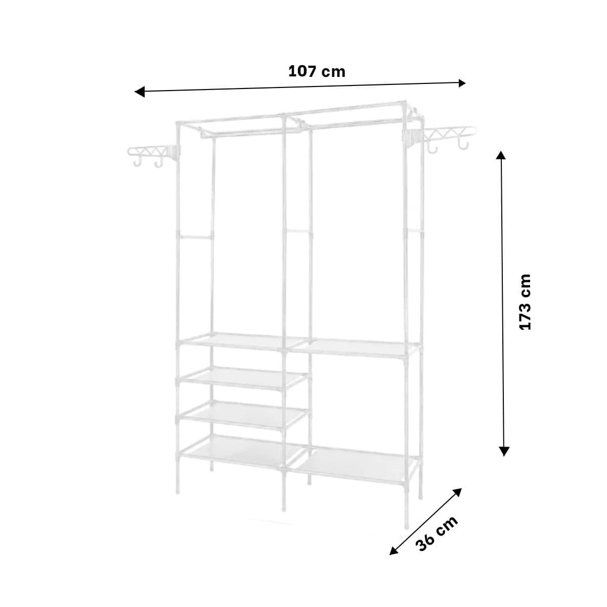PACK6 COLGADOR DE ROPA DE DOS COLUMNAS PARA FACIL ORGANIZACION EN AMBIENTES Y+PAPEL REGALO - 4