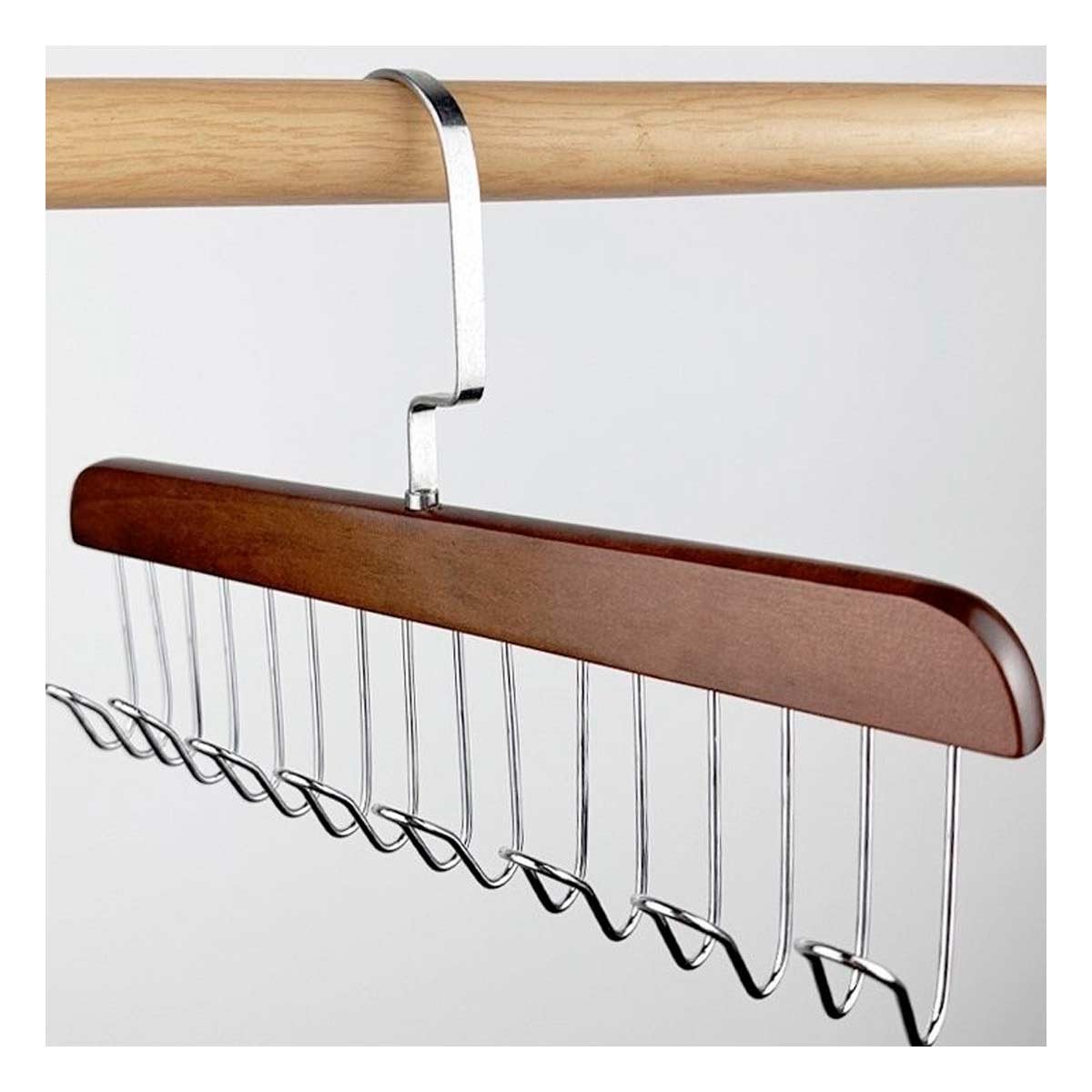 PACK2 SOPORTE DE MADERA CON OCHO GANCHOS PARA COLGAR ACCESORIOS EN CASA Y+PAPEL REGALO - 2