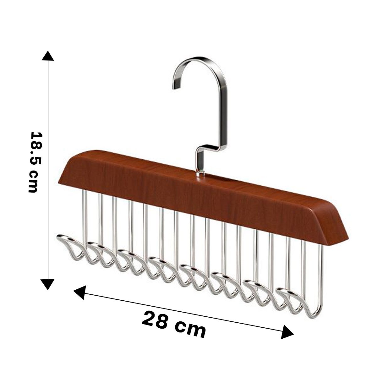 PACK2 SOPORTE DE MADERA CON OCHO GANCHOS PARA COLGAR ACCESORIOS EN CASA Y+PAPEL REGALO - 4