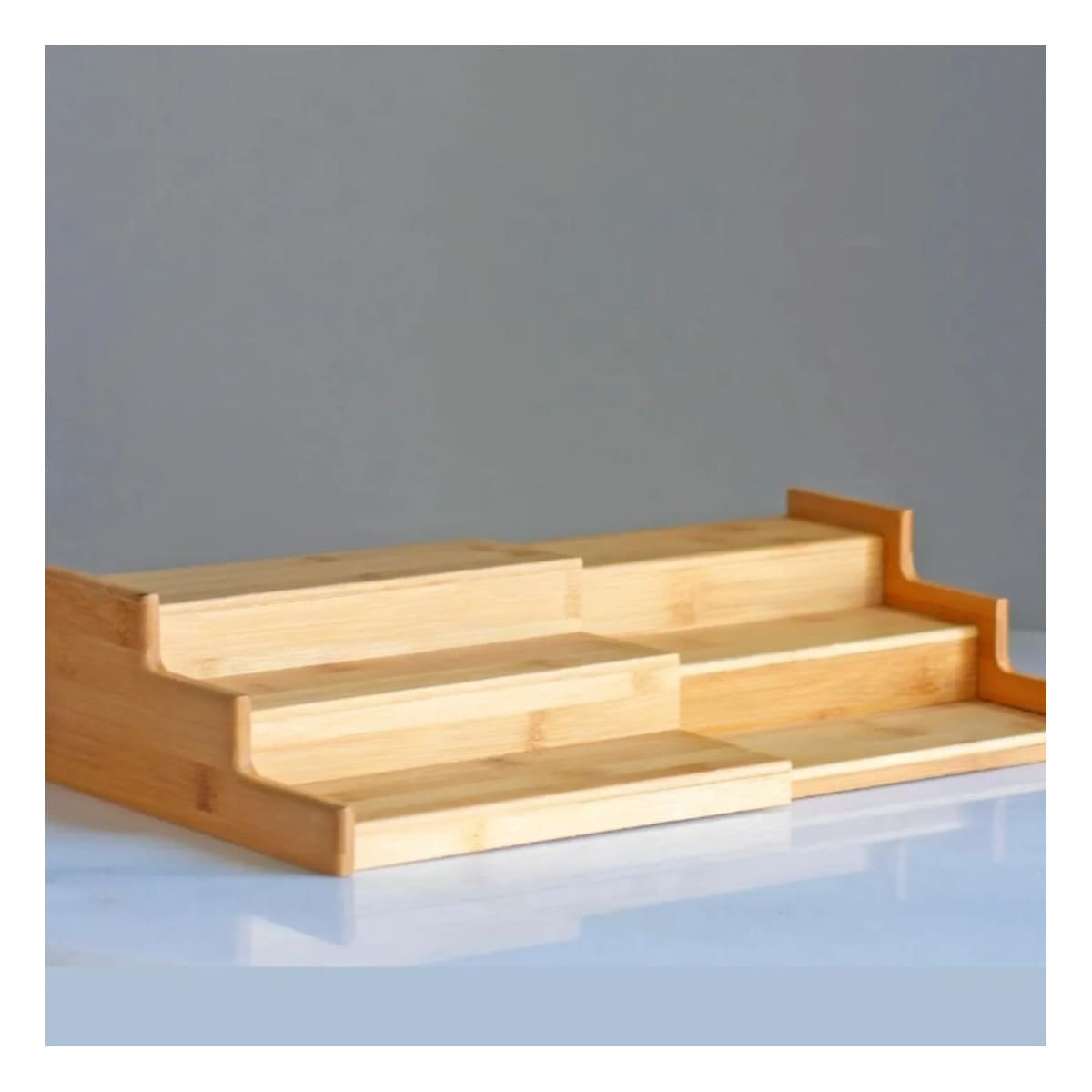 PACK2 ESTANTE ESCALERA 3 NIVELES EXTENDIBLE DE MADERA PARA HOGAR Y DECORACION FUNCIONAL - 5