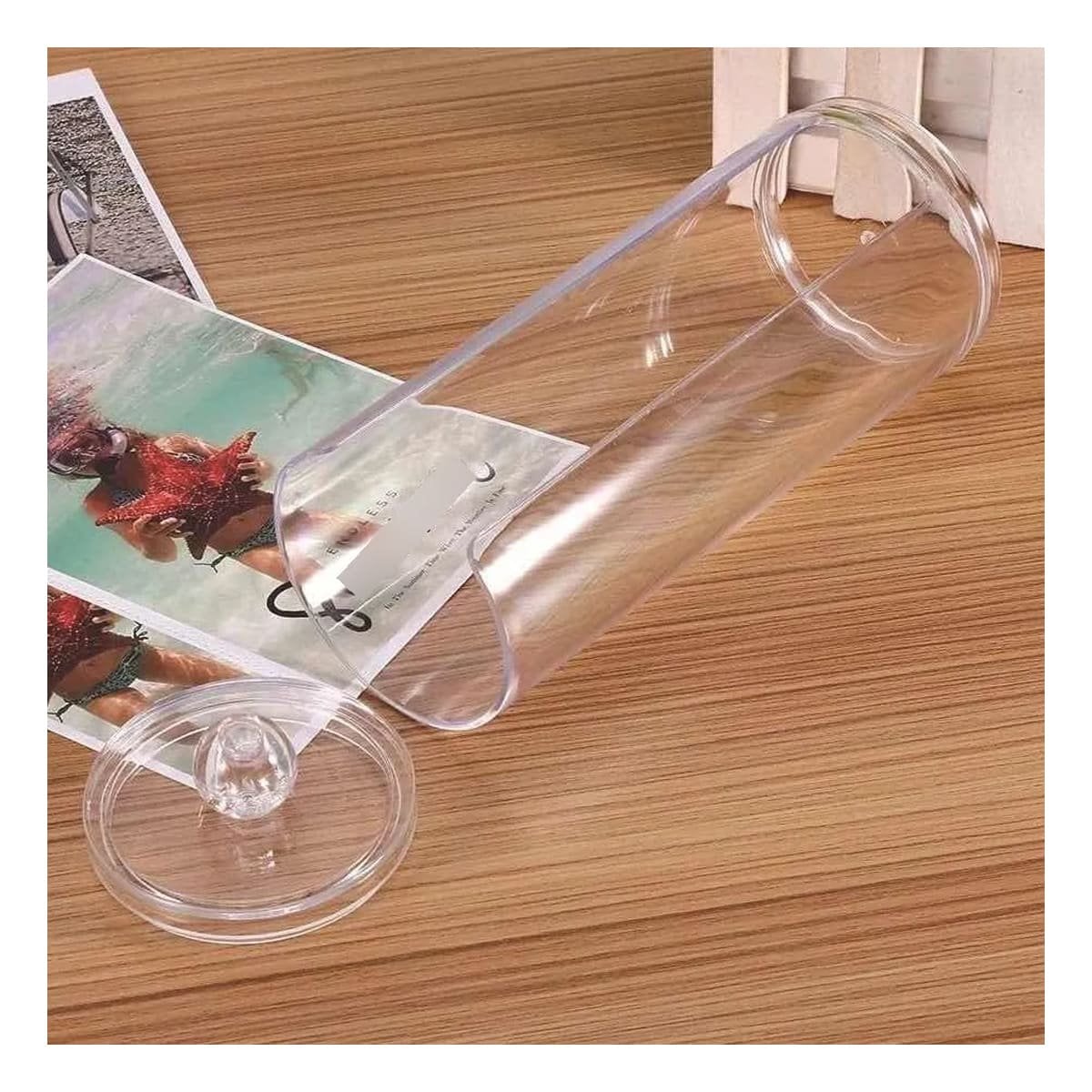 PACK12 DISPENSADOR ACRILICO DE ALGODON CON TAPA TRANSPARENTE PARA ASEO HOGAR Y+PAPEL REGALO - 3