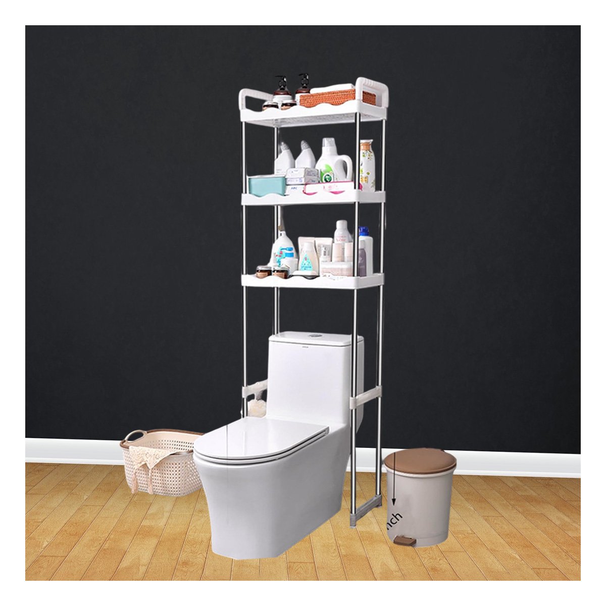 PACK2 ORGANIZADOR PLASTICO PARA ASEO CON 3 NIVELES Y ESTILO ONDAS PARA CASA - 5