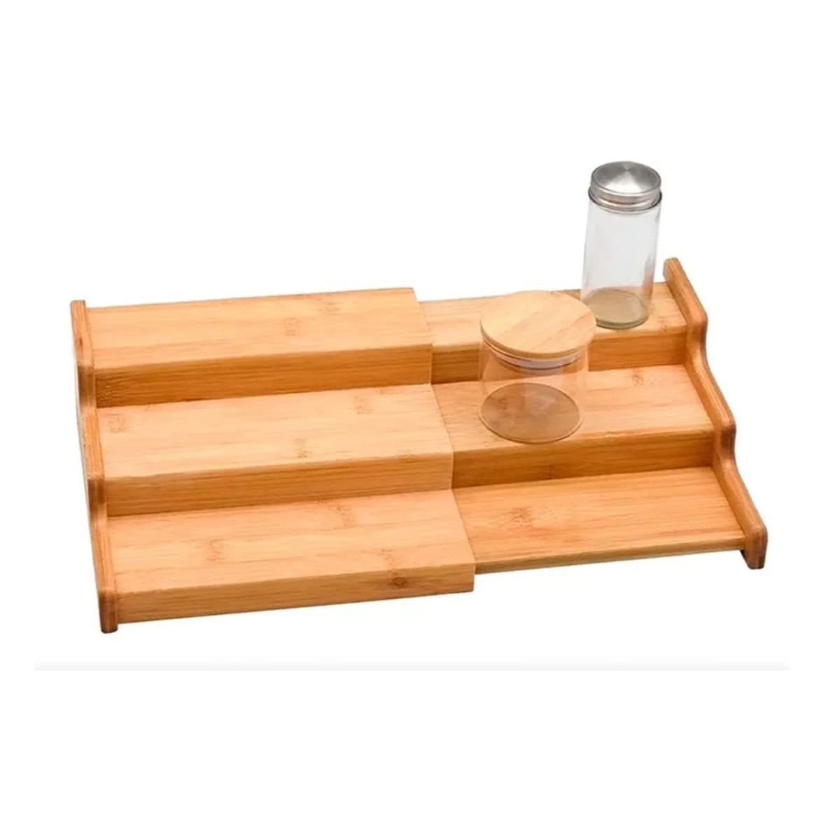LIBRERO ESCALERA DE MADERA CON TRES NIVELES EXTENDIBLE PARA DECORACION EN CASA Y+REGALO STICKER - 1