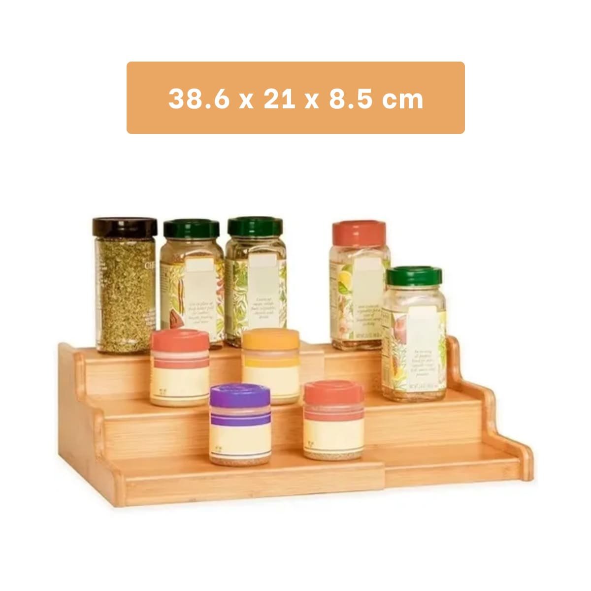 ESTANTE ESCALERA DE MADERA CON TRES NIVELES EXTENDIBLE PARA DECORACION EN HOGAR - 4