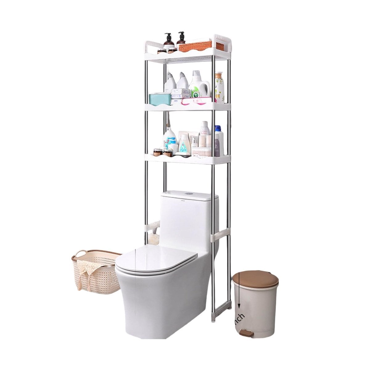 ANAQUEL PARA ASEO 3 NIVELES PLASTICO CON ESTILO ONDAS PARA ORGANIZACION Y+REGALO STICKER - 1