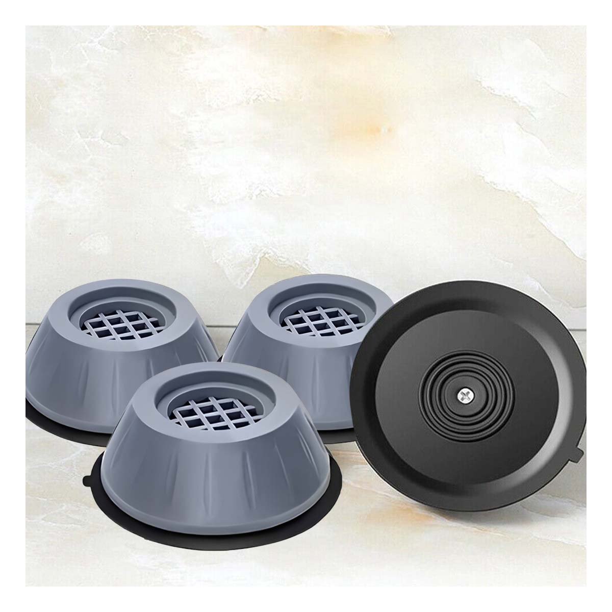 PACK2 PROTECTOR DE BASE ANTIVIBRATORIO Y ANTIDESLIZANTE EN CUATRO UNIDADES Y+REGALO STICKER - 5