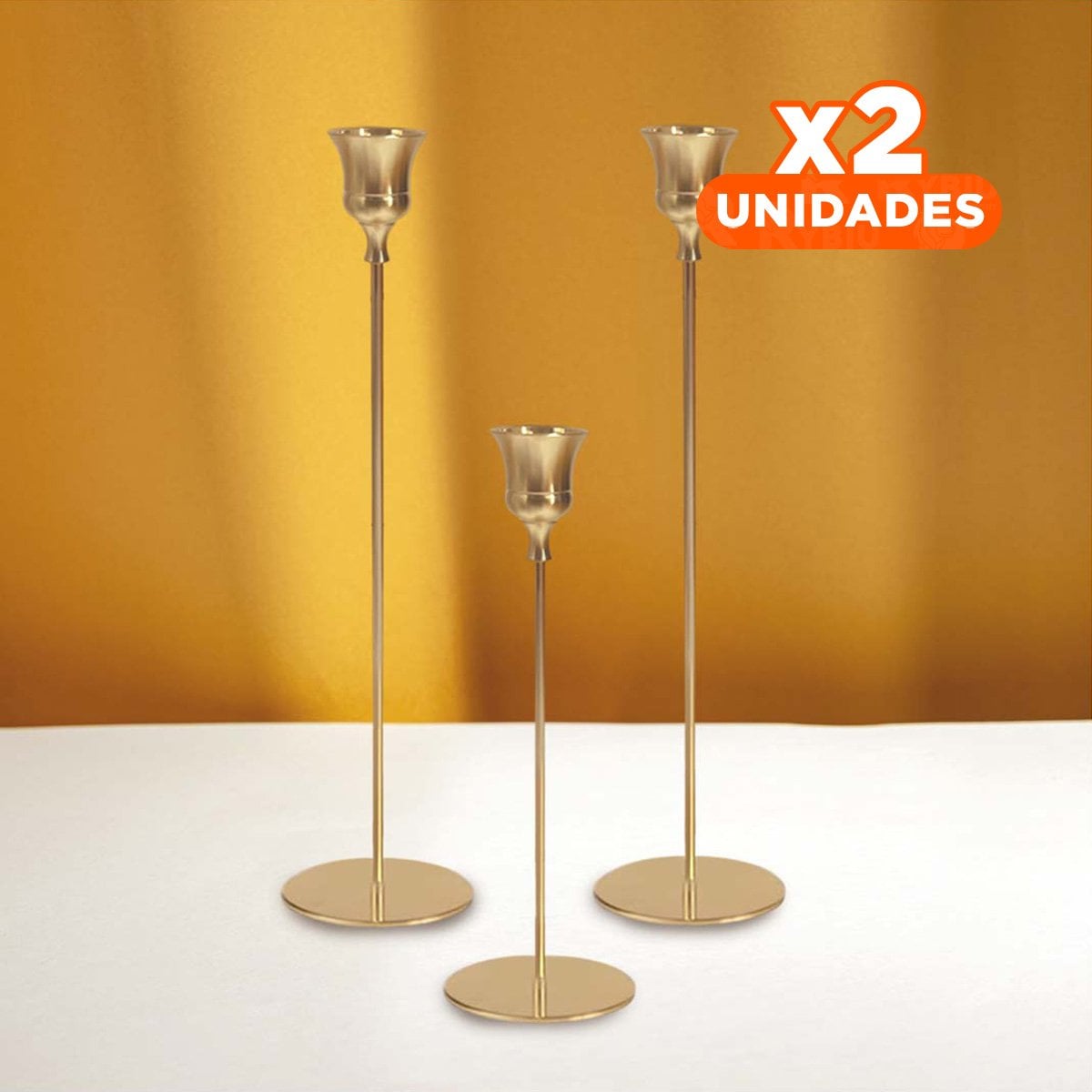 PACK2 ELEMENTO DE DECORACION EN METAL PARA VELAS PARA ESPACIOS INTERIORES Y+PAPEL REGALO - 1