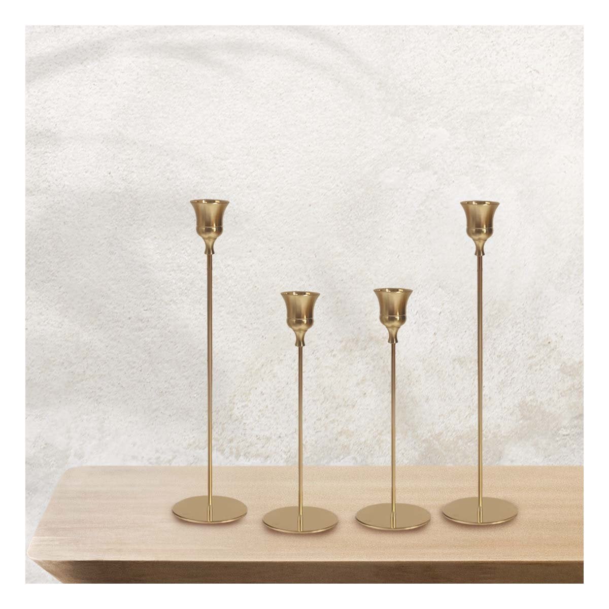 PORTAVELAS DE METAL DECORATIVO PARA HOGAR CON ESTILO ELEGANTE Y USO INTERIOR - 3
