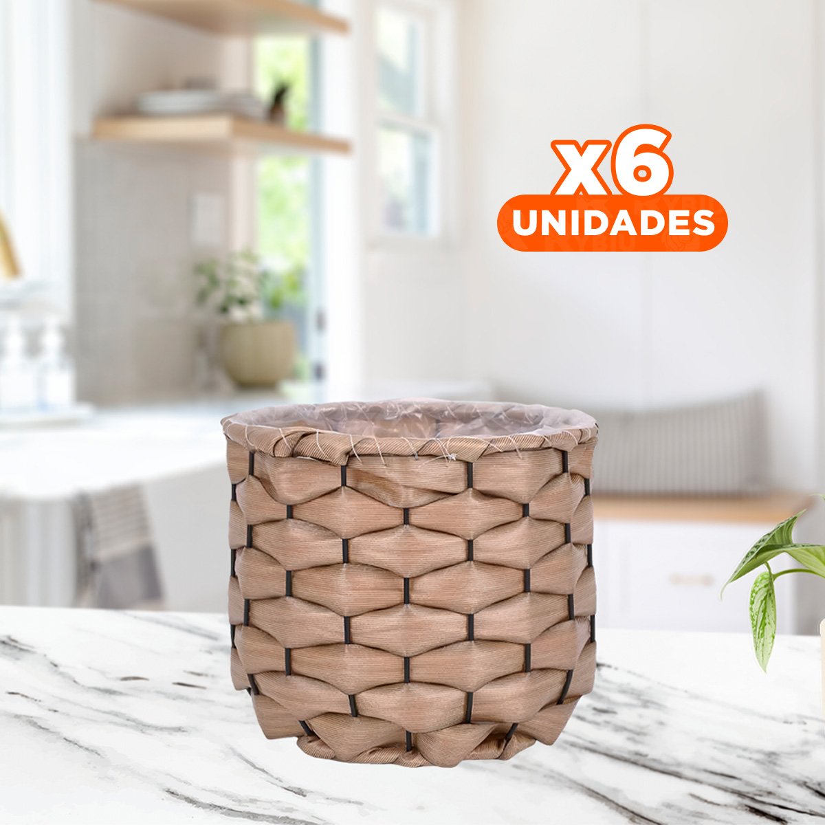 PACK6 ELEMENTO DECORATIVO ENTRELAZADO CON FORRO INTERIOR PARA HOGAR Y USO DIARIO Y+PAPEL REGALO - 1