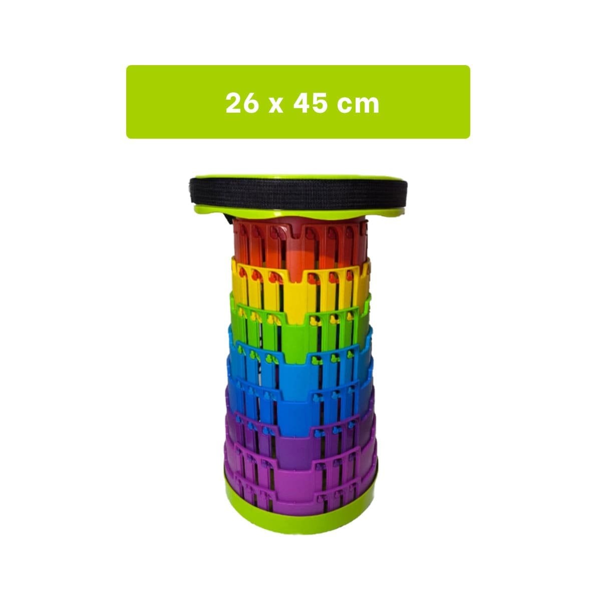 ASIENTO PLEGABLE CON TRES SEGUROS PORTATIL PARA CASA Y REUNIONES MULTICOLOR Y+PAPEL REGALO - 2