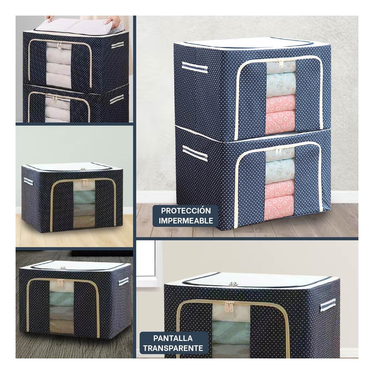 CAJONERA ORGANIZADORA PLEGABLE PARA ORDENAR AMBIENTES DEL HOGAR MODERNO Y+LIGAS REGALO - 1