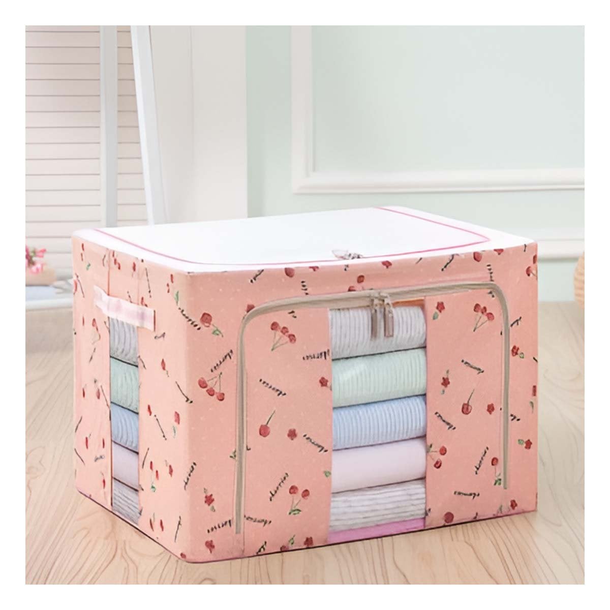 PACK4 CAJA DE ALMACENAJE PLEGABLE PARA CASA CON ESTILO VISUAL Y USO COTIDIANO PRACTICO - 3