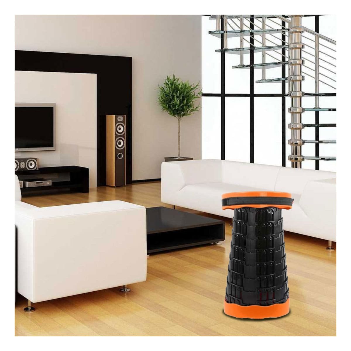 PACK6 TABURETE PORTATIL CON TRES SEGUROS PARA APOYO EN CASA Y+REGALO STICKER - 5