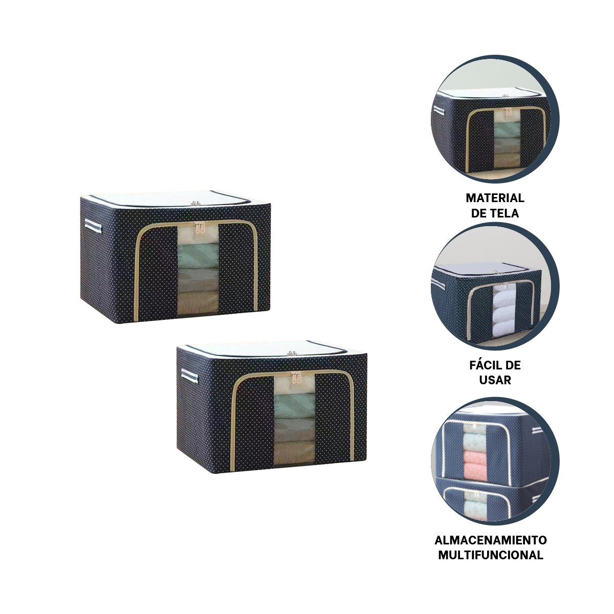 CONTENEDOR ORGANIZADOR PLEGABLE PARA GUARDADO DE HOGAR Y ESPACIOS PERSONALES Y+PAPEL REGALO - 5