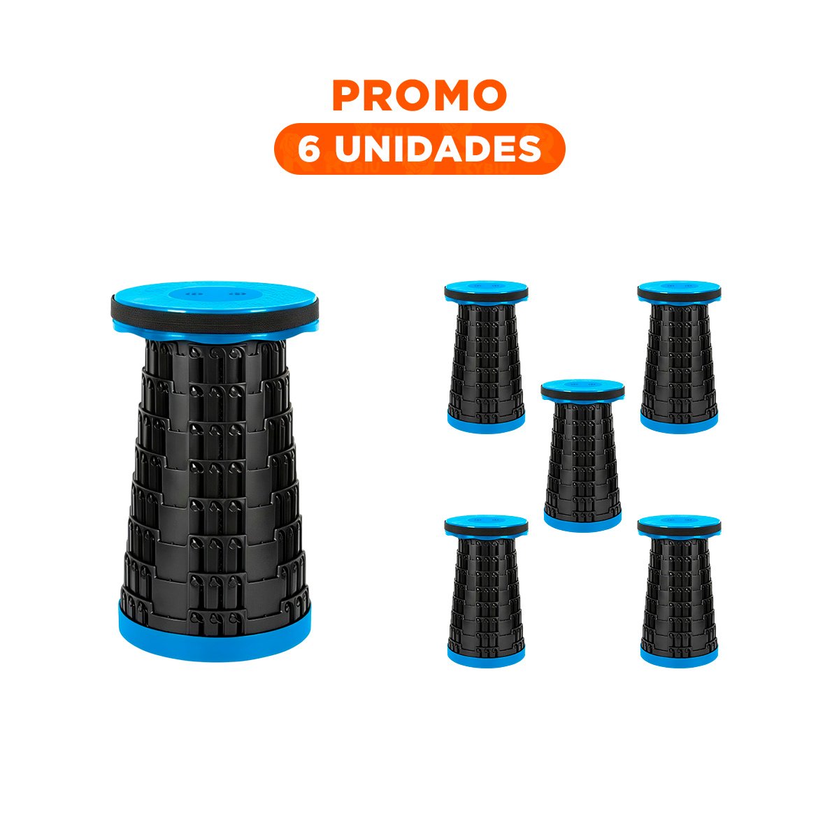 PACK6 BUTACA COMPACTA CON SISTEMA PLEGABLE Y TRES SEGUROS PARA EL HOGAR Y+REGALO STICKER - 1