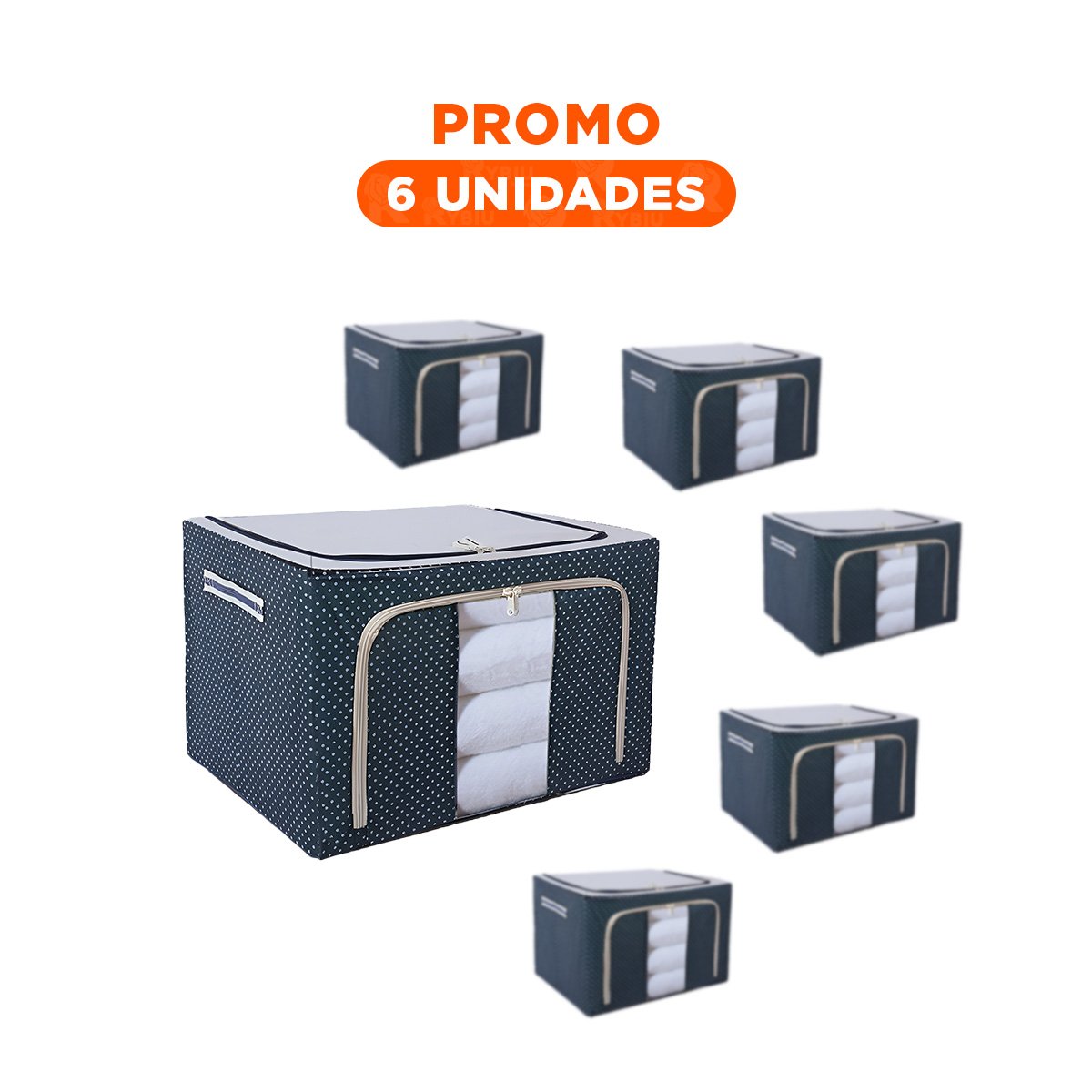 PACK6 ELEMENTO DE ALMACENAMIENTO VERSATIL PLEGABLE PARA AMBIENTES DEL HOGAR Y+REGALO STICKER - 1