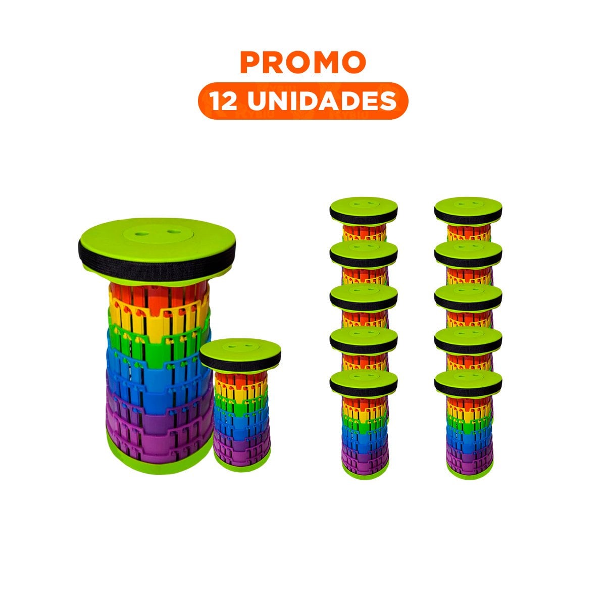 PACK12 BUTACA PRACTICA CON TRES SEGUROS PLEGABLE PARA ESPACIOS HOGAR - 1