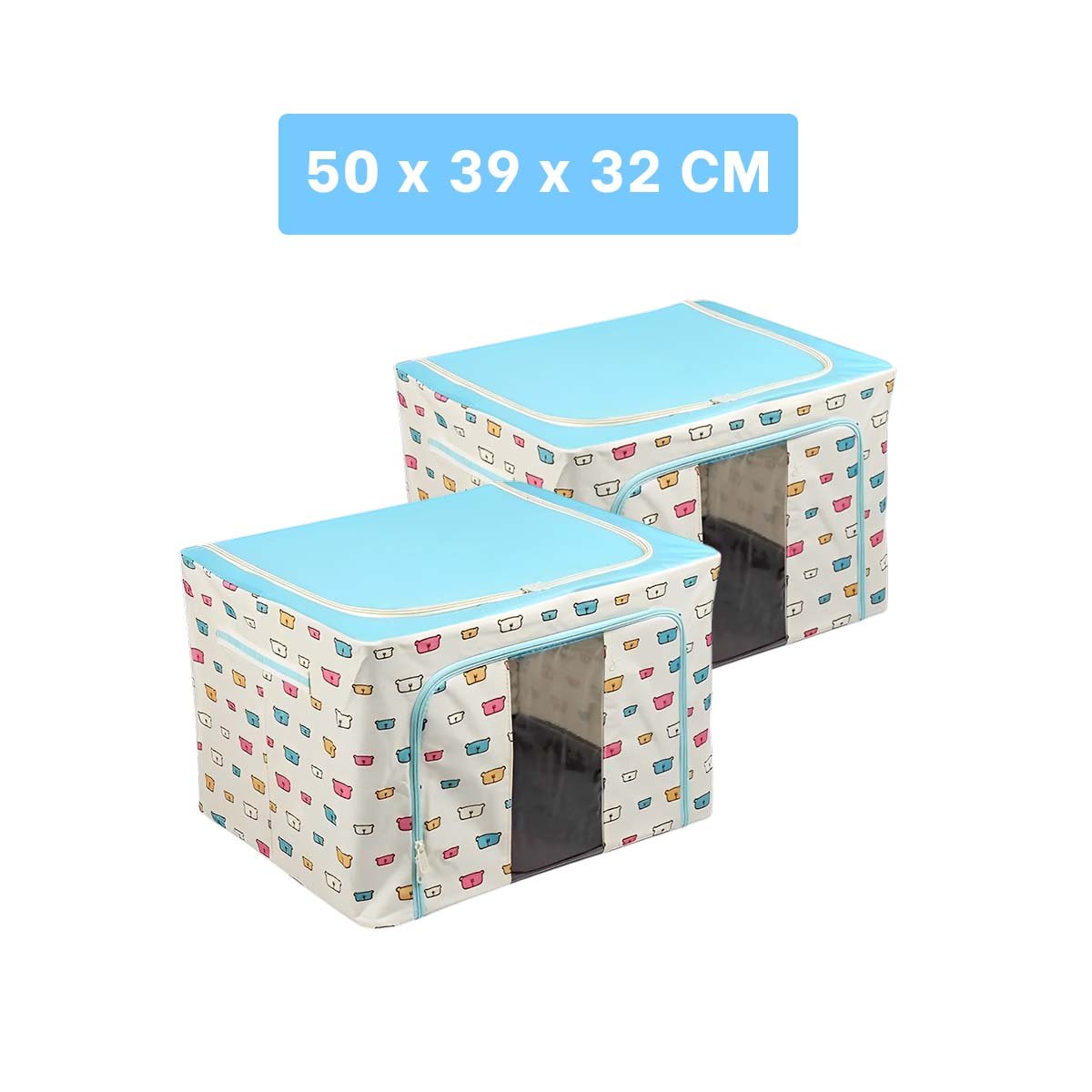PACK6 RECIPIENTE DECORATIVO PARA ALMACENAMIENTO EN CASA Y CUARTO INFANTIL Y+PAPEL REGALO - 4