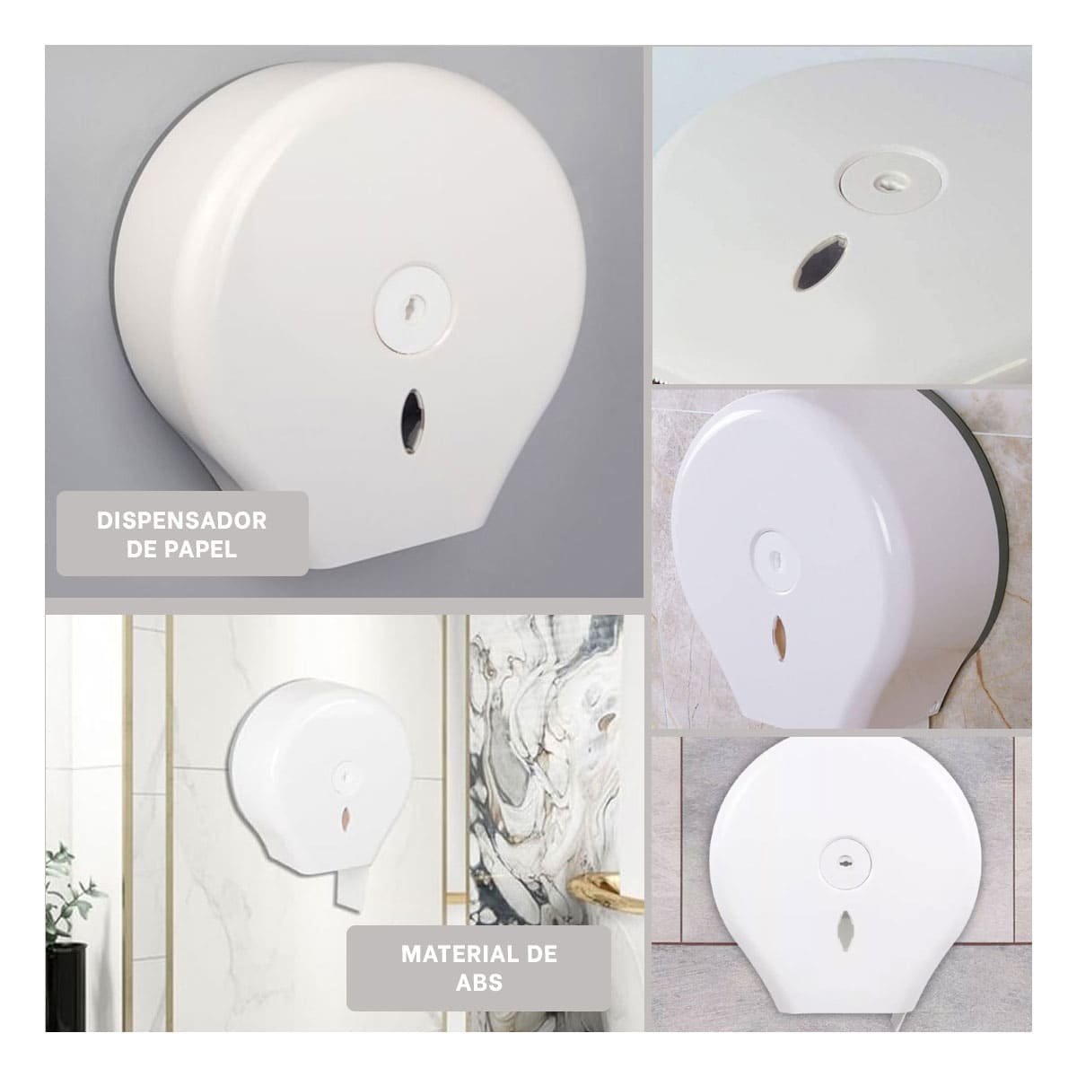 PACK2 PORTA FUNCIONAL DE PAPEL HIGIENICO JUMBO PARA AMBIENTES SANITARIOS Y+PAPEL REGALO - 3