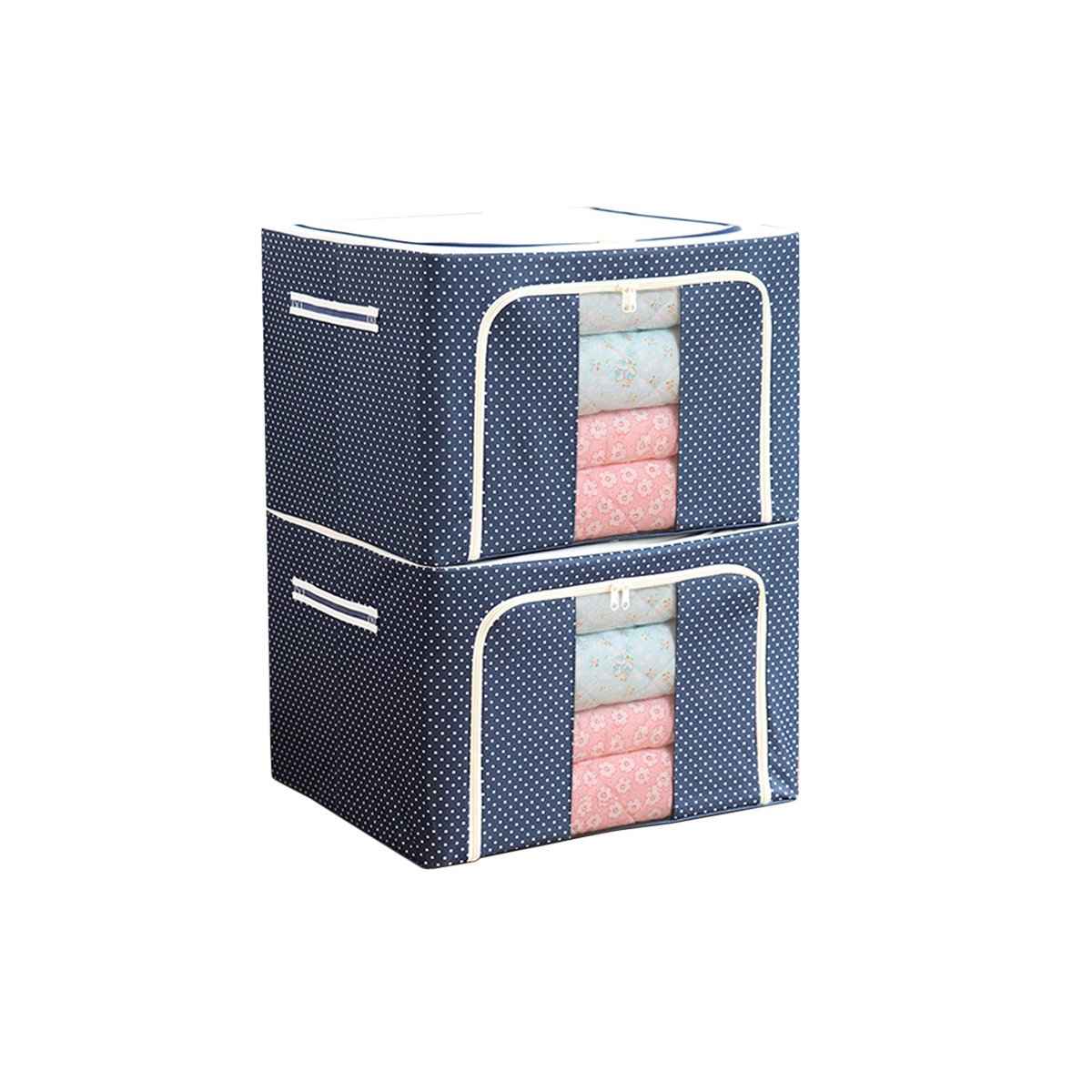 RECIPIENTE ORGANIZADOR PLEGABLE PARA ALMACENAMIENTO EN CASA Y DORMITORIO Y+REGALO STICKER - 1
