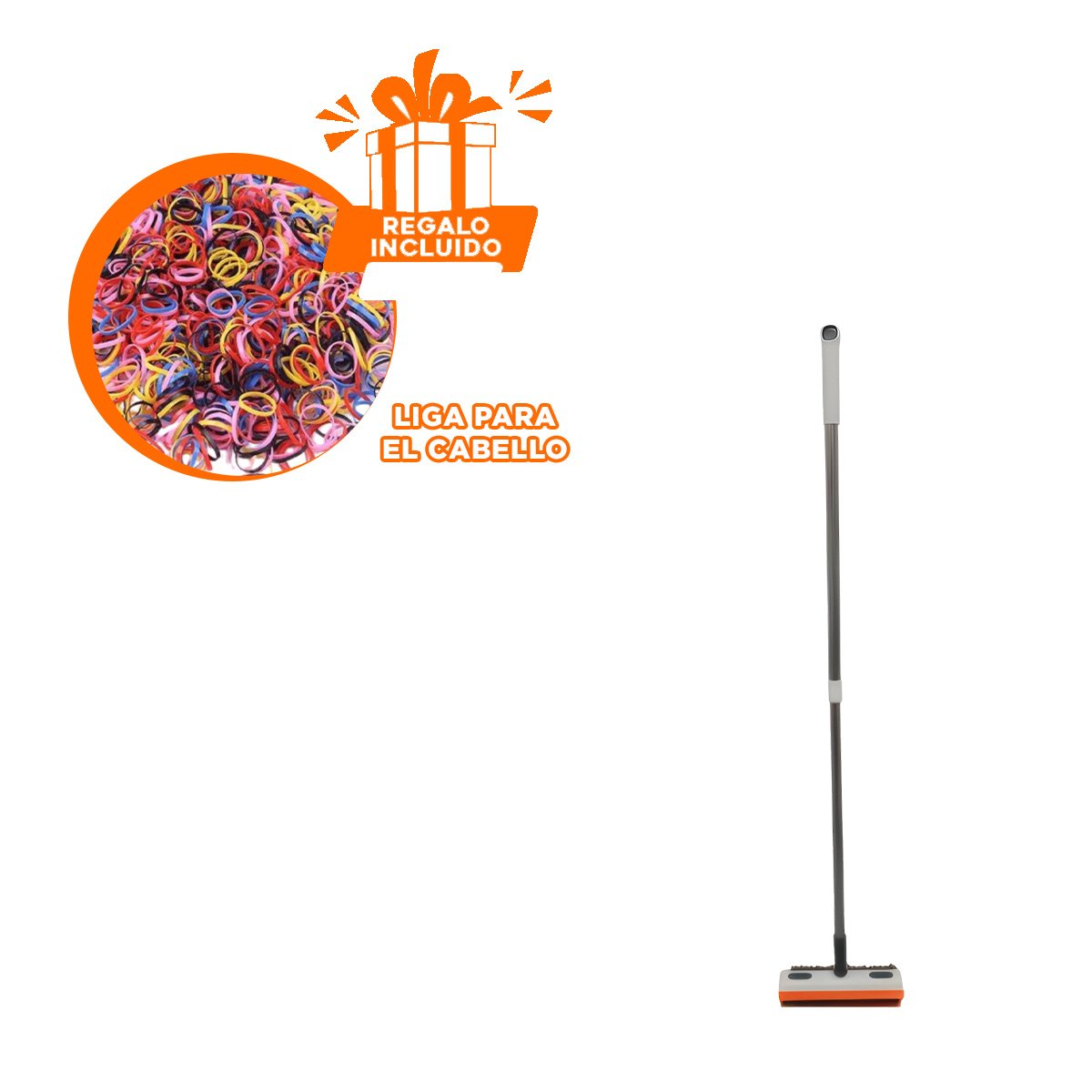 LIMPIADOR RECTO CON CEPILLO Y SILICONA 3 EN 1 PARA HOGAR MODERNO Y FUNCIONAL Y+LIGAS REGALO - 2