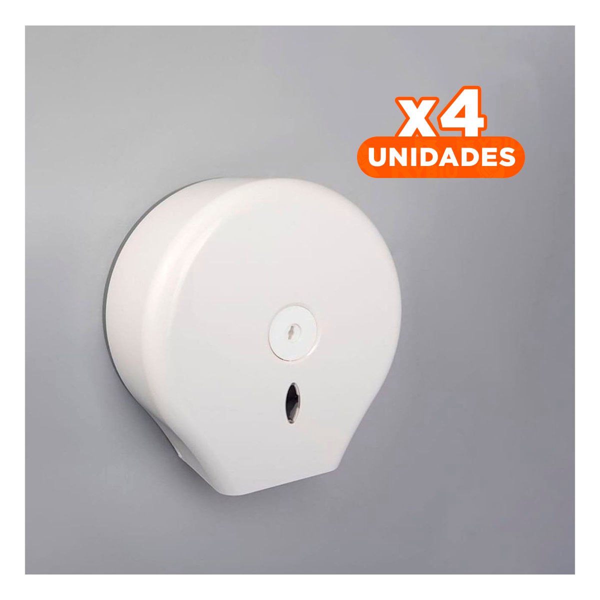 PACK4 DISPENSADOR RESISTENTE DE PAPEL HIGIENICO JUMBO PARA BANOS DE ALTO USO Y+REGALO STICKER - 1