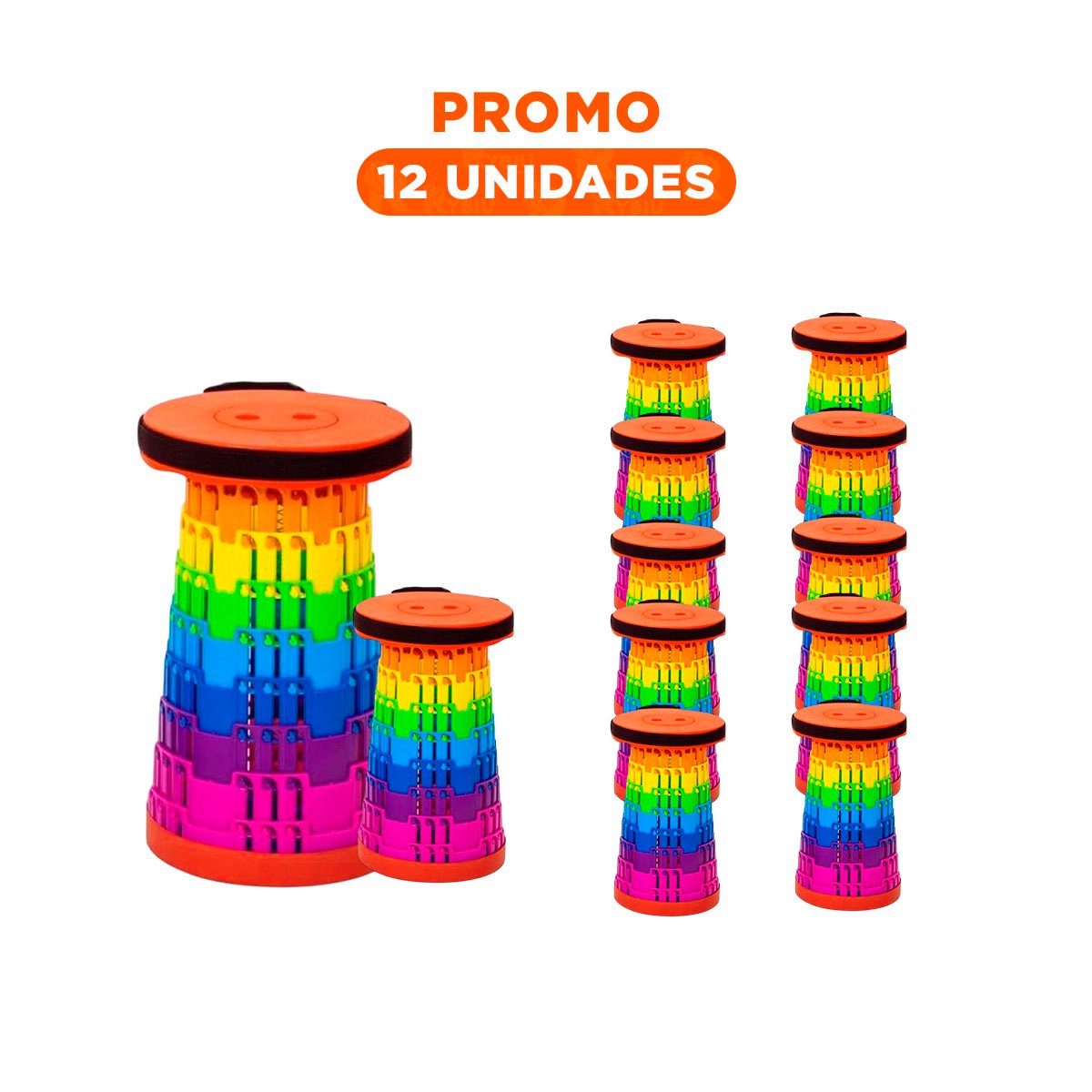PACK12 ASIENTO LIVIANO CON SISTEMA PLEGABLE Y SEGUROS PARA CASA - 1