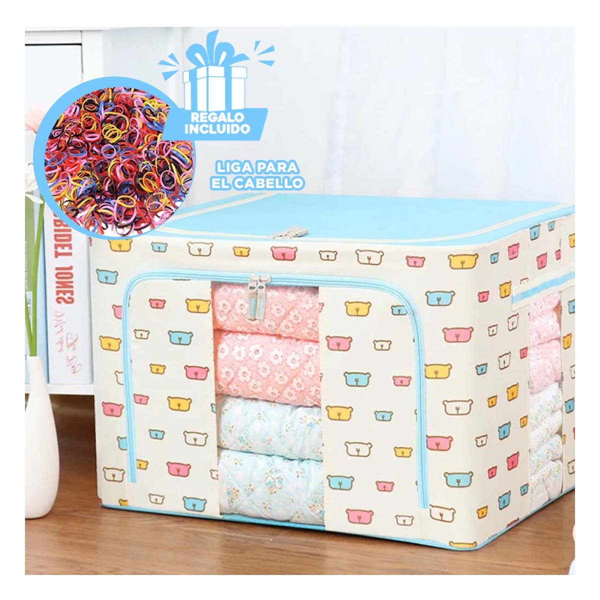 MODULO DE ALMACENAMIENTO PLEGABLE PARA DORMITORIO INFANTIL Y SALA DE HOGAR Y+LIGAS REGALO - 2