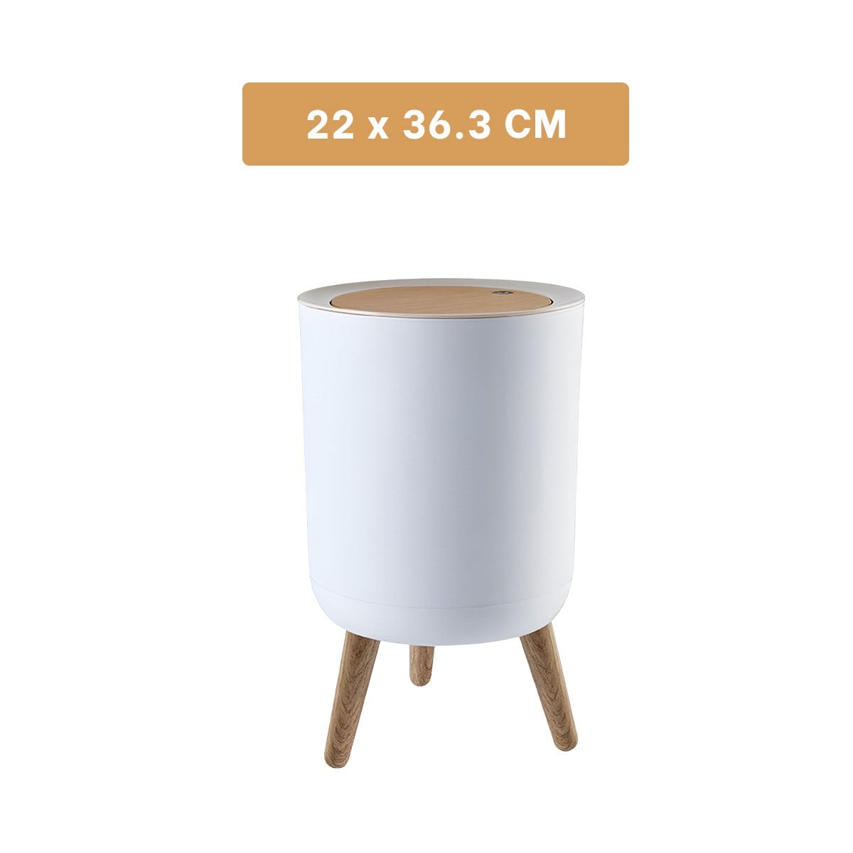 RECIPIENTE DE BASURA CON TAPA PUSH Y PATITAS PARA COCINA Y AREAS COMUNES Y+LIGAS REGALO - 4