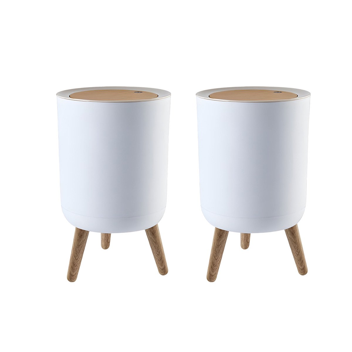 RECIPIENTE DE BASURA CON TAPA PUSH Y PATITAS PARA COCINA Y AREAS COMUNES Y+LIGAS REGALO - 5