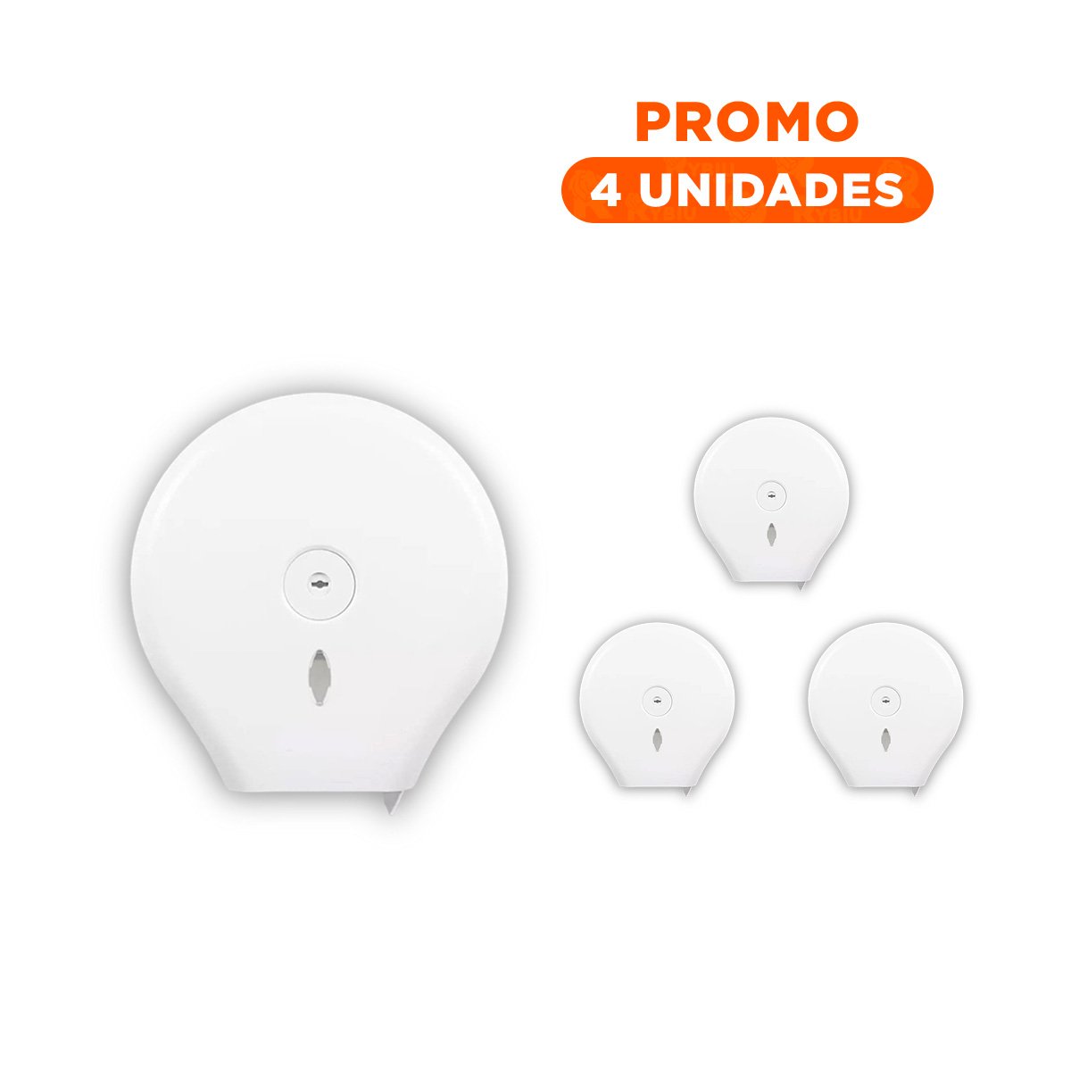 PACK4 CONTENEDOR FUNCIONAL DE PAPEL HIGIENICO JUMBO PARA BANOS COMPARTIDOS - 1